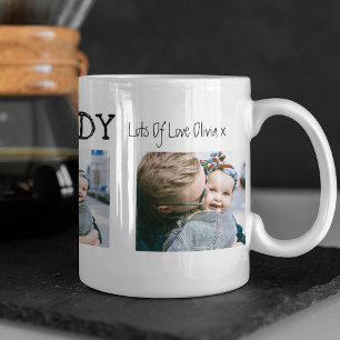 Mug Moderne Collage de 3 Photos Premier Jour de la Fêt