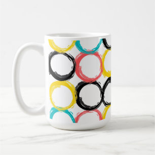 Mug Moderne, coloré, cool, unique, cercles tendance