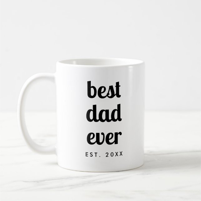 Mug Moderne Cute Simple Modèle Meilleur Papa Jamais Sc (Gauche)