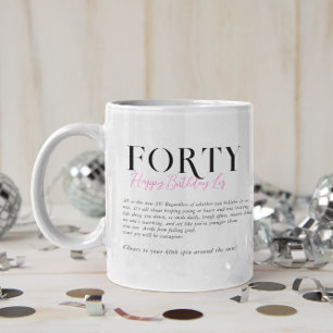 Mug Moderne élégant 40e anniversaire