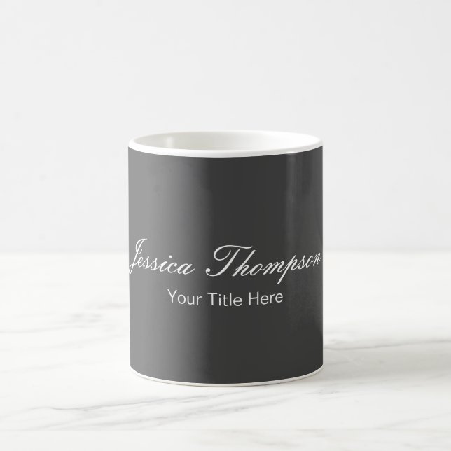 Mug Moderne Élégant Plat Simple Professionnel Gris (Centre)