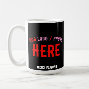 MUG MODERNE ET MODERNE PERSONNALISABLE NOIR VÉRIFIÉ