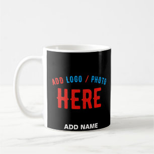 MUG MODERNE ET MODERNE PERSONNALISABLE NOIR VÉRIFIÉ