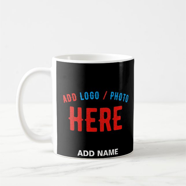 MUG MODERNE ET MODERNE PERSONNALISABLE NOIR VÉRIFIÉ (Gauche)