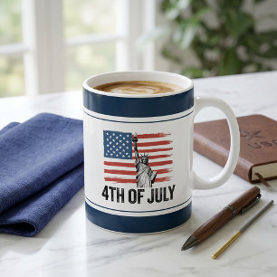 Mug Moderne fête de barbecue patriotique minimaliste d