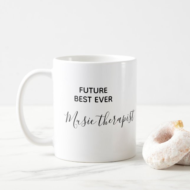 Mug Moderne Futur Meilleur musicologue jamais (Avec donut)