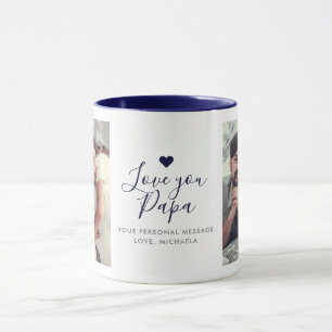 Mug Moderne "Je t'aime Papa" 2-Photo