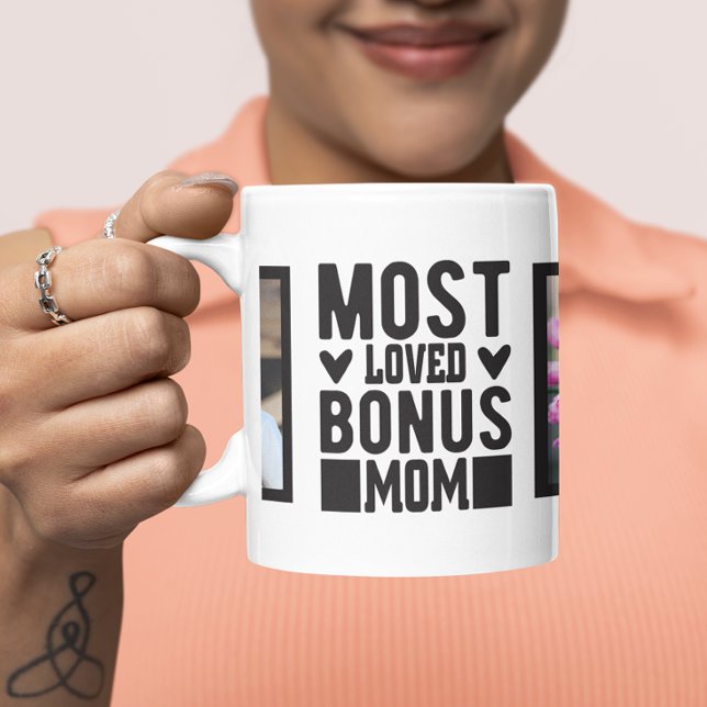 Mug Moderne le plus aimé Bonus Maman Deux Photo StepMo (Créateur téléchargé)