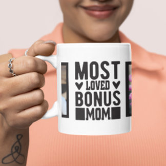 Mug Moderne le plus aimé Bonus Maman Deux Photo StepMo