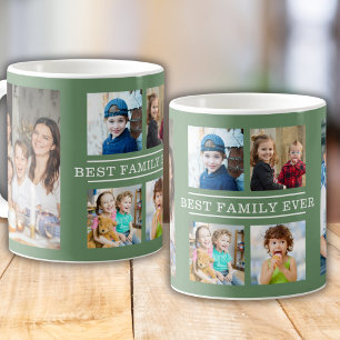 Mug Moderne Meilleure famille Ever 6 photo Collage ver