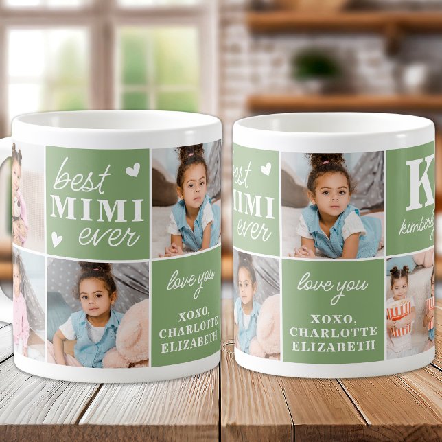 Mug Moderne MIMI Grand-mère personnalisée 7 multi-phot (Créateur téléchargé)