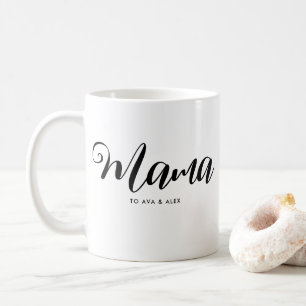 Mug Moderne minimaliste avec les noms Fête des Mères à