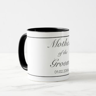 Mug Moderne minimaliste noir blanc Mariage parent