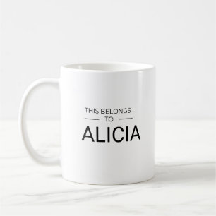 Mug moderne minimaliste personnalisé