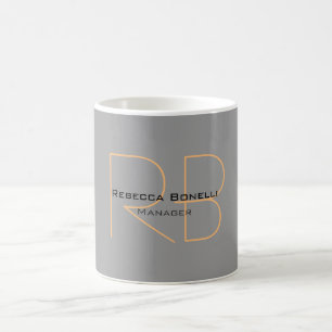 Mug Moderne minimaliste Plain Simple Monogramme Manage