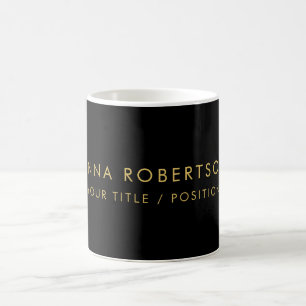 Mug Moderne Minimaliste Tendance Or Noir Professionnel