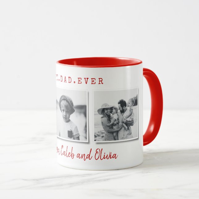 Mug Moderne multi photo meilleur papa fête des pères r (Devant droit)
