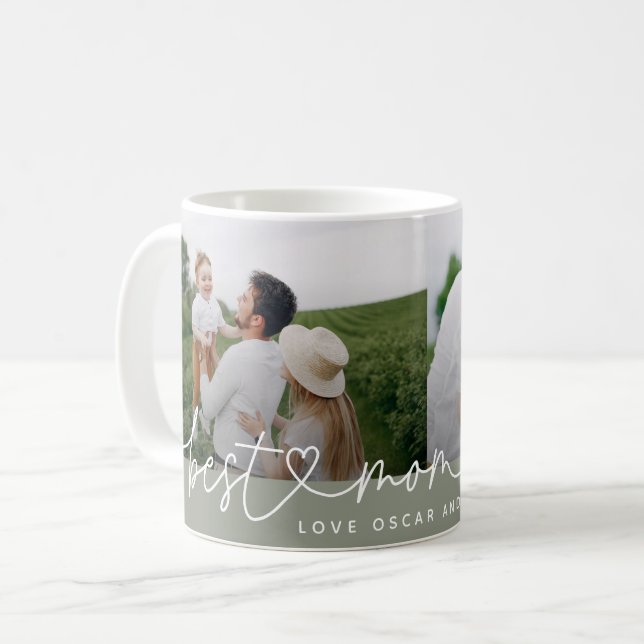 Mug Moderne multi photo meilleure maman jamais mignon  (Devant gauche)