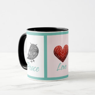Mug Moderne Noël scandinave mignon paix amour joie