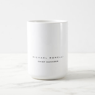 Mug Moderne Nom Propre Professionnel Minimaliste Plain