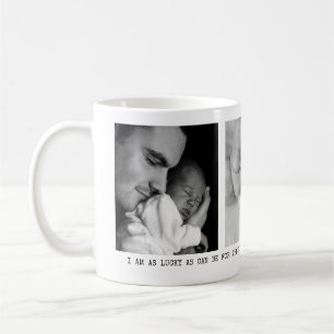 Mug Moderne, papa, 3 photos message personnalisé