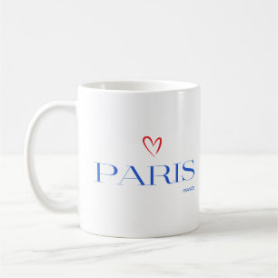 Mug Moderne Paris France Texte Unique Design