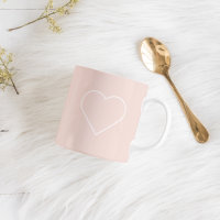 Moderne Pastel Rose & Coeur Minimaliste Beau Cadea