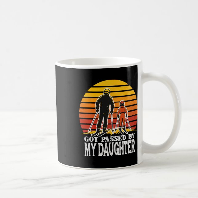 Mug Moderne Retro Fessé Par Ma Fille Conception De Ski (Droite)
