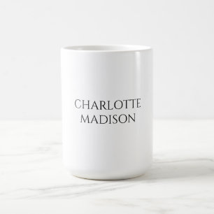Mug Moderne Simple Blanc Tendance Minimaliste Simple
