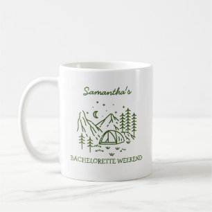 Mug Moderne Simple Camping Bachelorette Party Nature