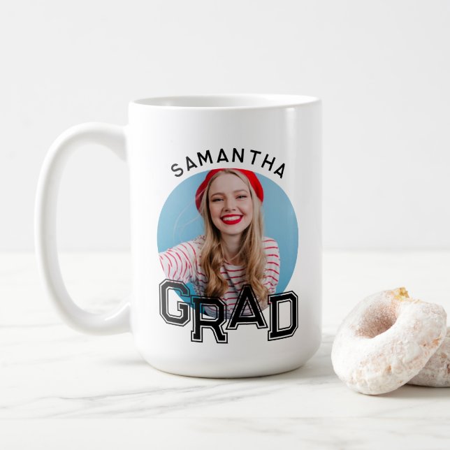 Mug Moderne Simple High School - Photo Graduation (Avec donut)