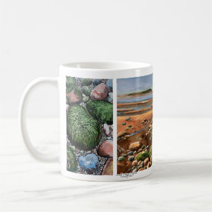 Mug Modernes Beach Greens et Sandy Browns Paysage mari