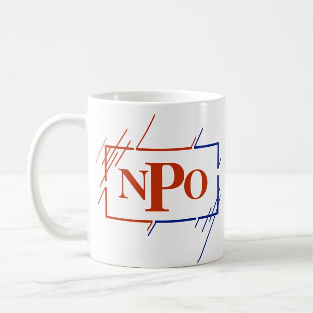 Mug Modifier le monogramme Brown Bleu Bleu Bleu M N O  (Gauche)