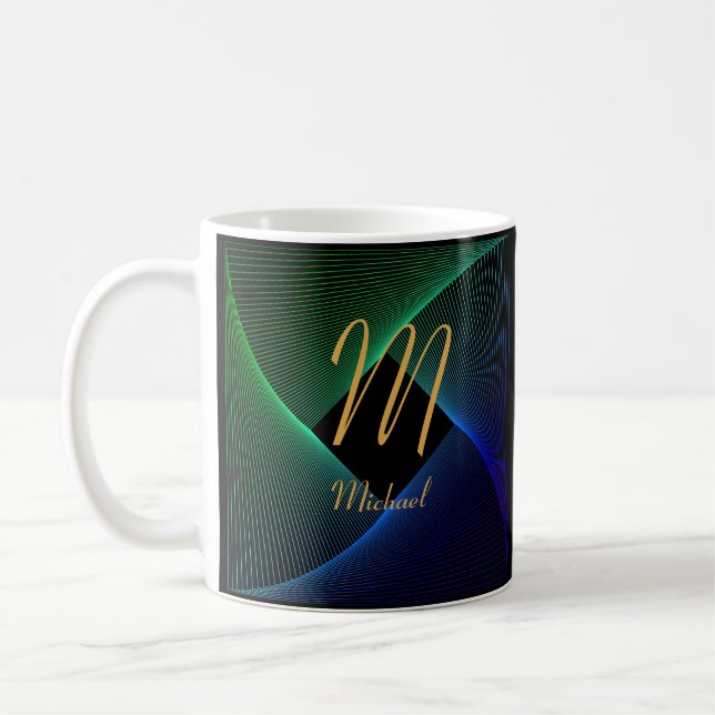 Mug Modifier le nom initial Ajouter le nom Green Blue  (Gauche)