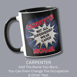 Mug Modifier le nom Texte, CARPENTER, pas tous les sup