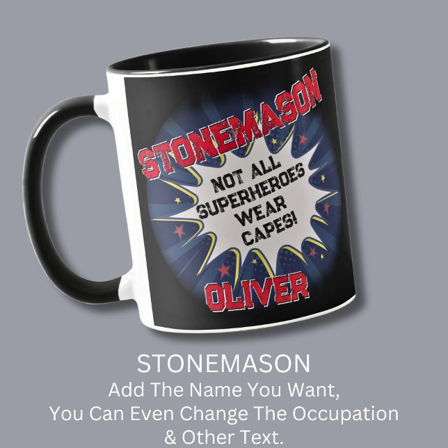 Mug Modifier le nom Texte, STONEMASON, pas tous les su (Créateur téléchargé)