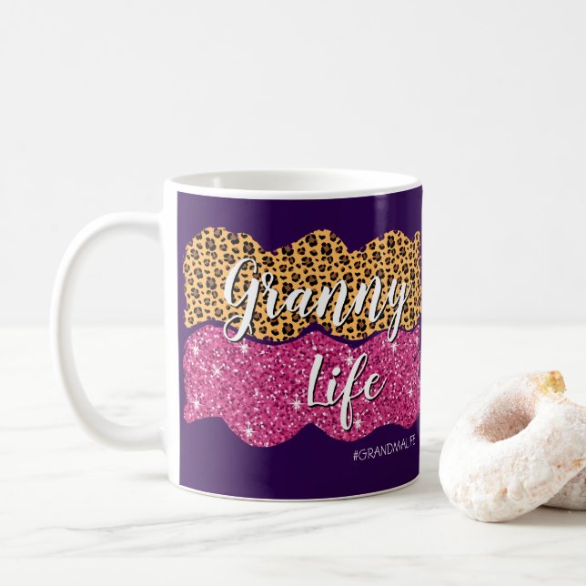 Mug Modifier le texte Ajouter le nom #GrandmaLife Gran (Avec donut)