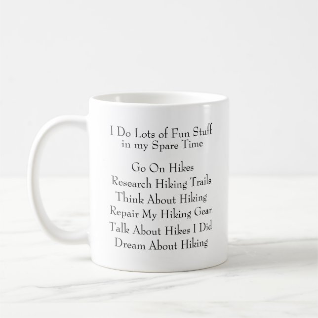 Mug Modifier N'Importe Quel Randonnée De Texte Hiker T (Gauche)