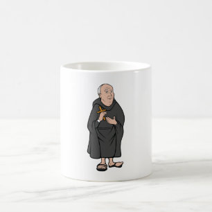 Mug Moine Tenant Une Croix Religieuse