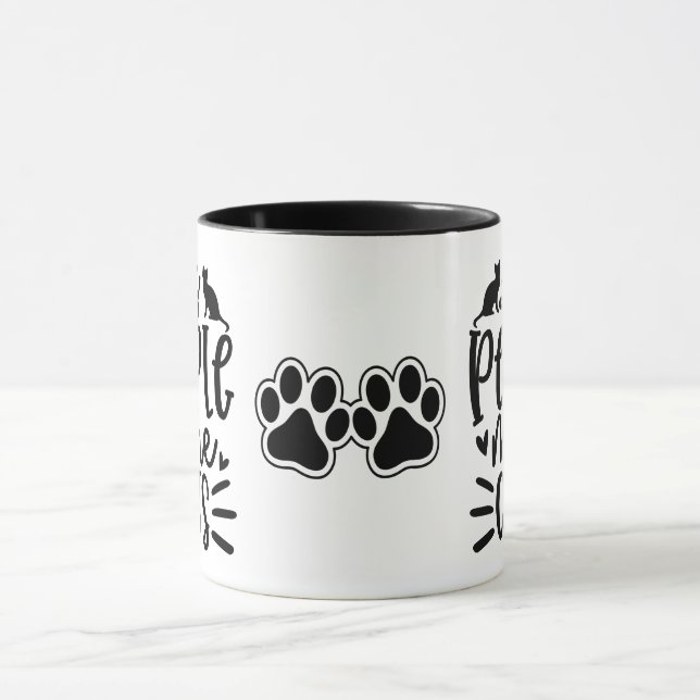 Mug Moins de gens Plus de chats (Centre)