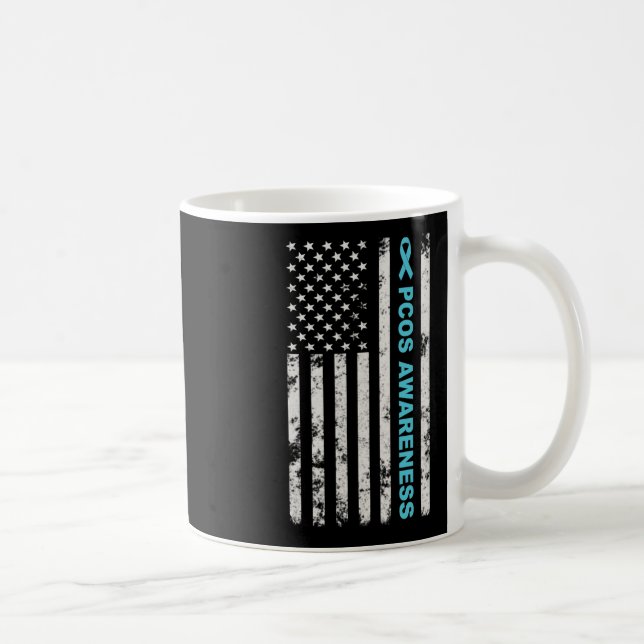 Mug Mois De Sensibilisation Pcos Turquoise Ruban Améri (Droite)