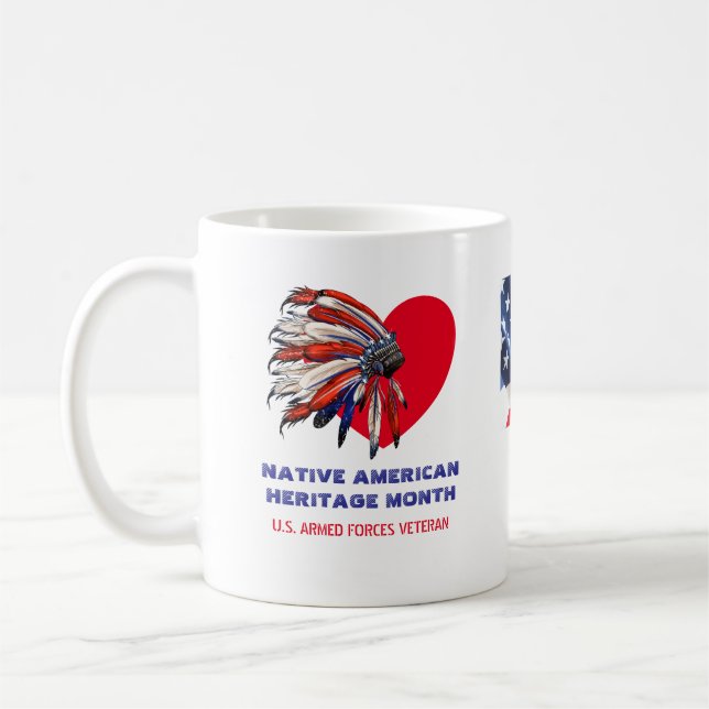 Mug Mois du patrimoine amérindien Headdress Vétérinair (Gauche)