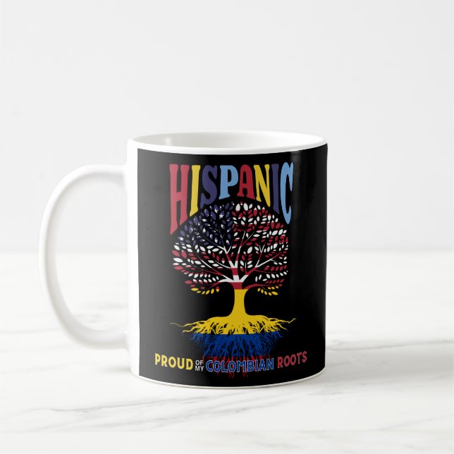 Mug Mois du patrimoine hispanique Fiers racines colomb (Gauche)