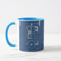 Mug Moka cafetiere espresso bialetti blueprint