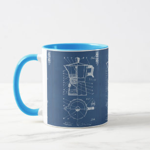 Mug Moka cafetiere espresso bialetti blueprint