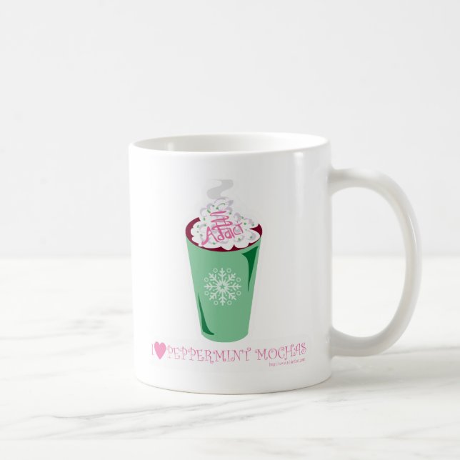 Mug Moka de menthe poivrée de vacances (Droite)