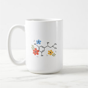 Mug Molécule d'adrénaline Fleur sauvage Neurosciences
