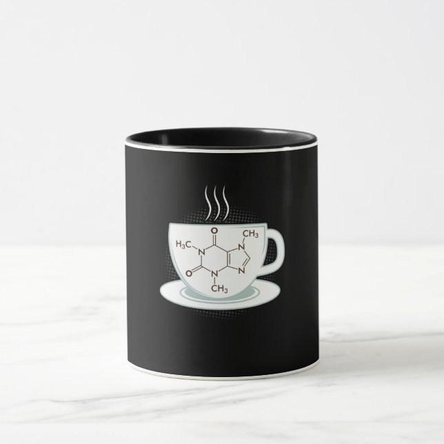 Mug Molécule de caféine chimique (Centre)