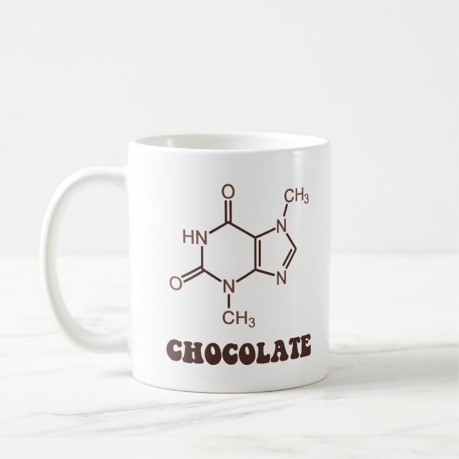 Mug Molécule scientifique de théobromine d'élément de (Gauche)