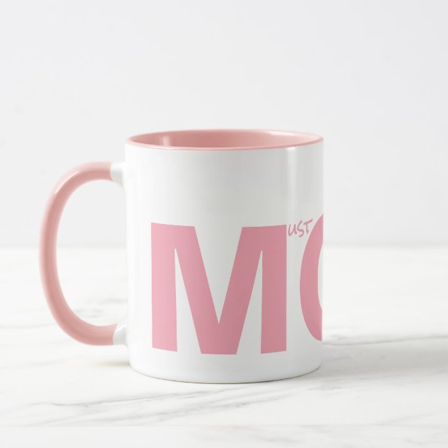 Mug MOM (doit m'obéir) Rose (Gauche)